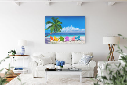 Paradise Awaits – Beach Chairs Wall Art