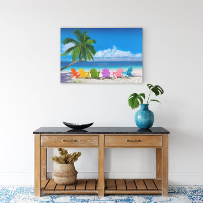 Paradise Awaits – Beach Chairs Wall Art