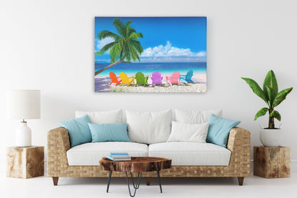 Paradise Awaits – Beach Chairs Wall Art