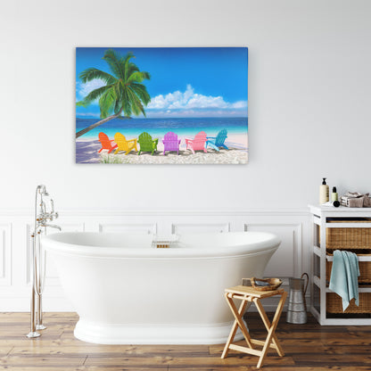 Paradise Awaits – Beach Chairs Wall Art