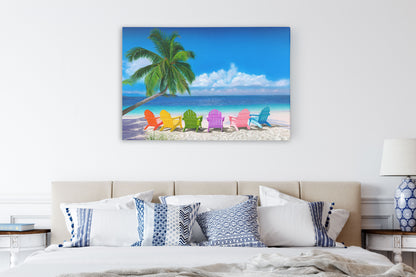 Paradise Awaits – Beach Chairs Wall Art