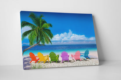 Paradise Awaits – Beach Chairs Wall Art