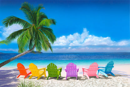 Paradise Awaits – Beach Chairs Wall Art