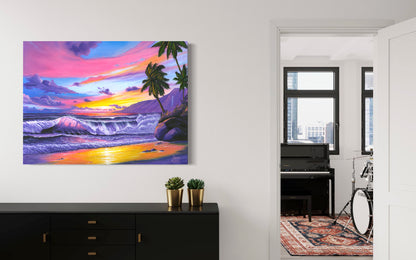Pink Pacific Sunset – Coastal Wall Art