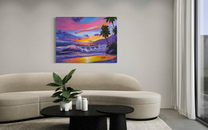Pink Pacific Sunset – Coastal Wall Art