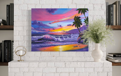 Pink Pacific Sunset – Coastal Wall Art