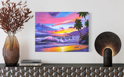 Pink Pacific Sunset – Coastal Wall Art